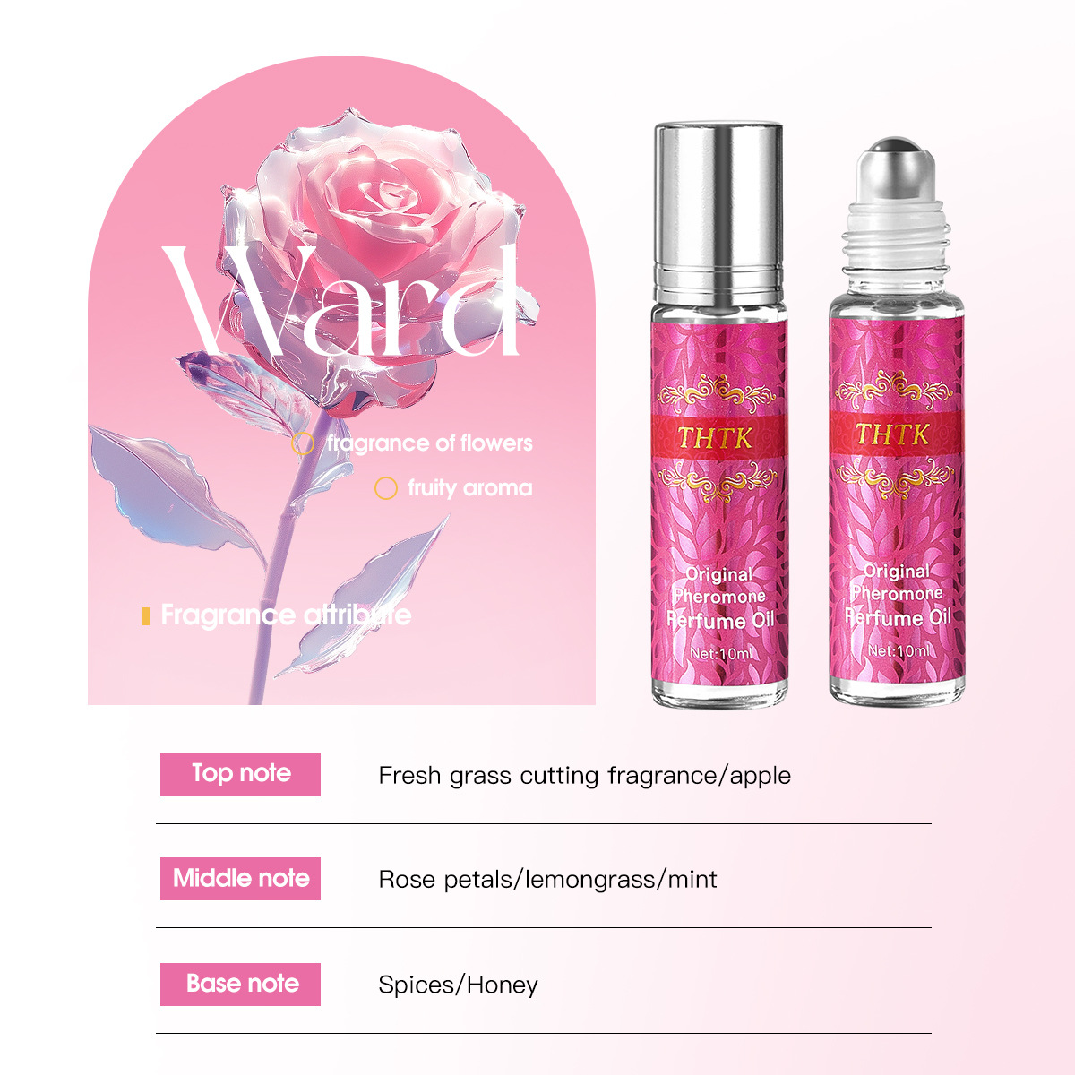 Romantic Roll-on Perfume Oilnaturally Fresh And Light