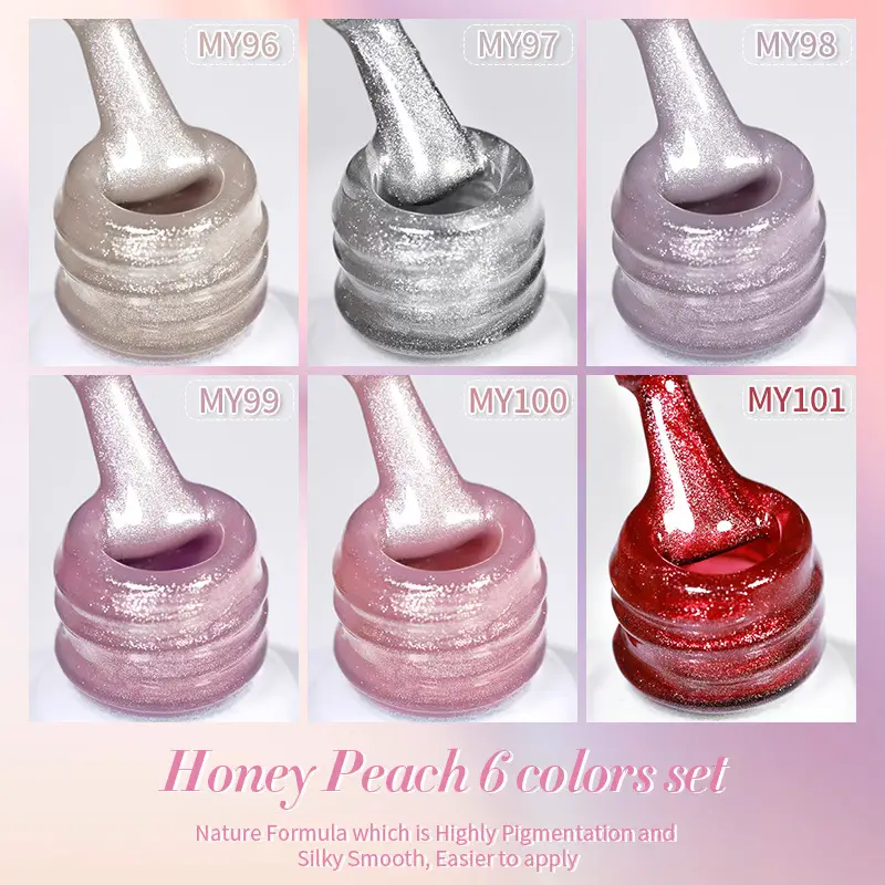 Glass Bead Cat Eye Gel Nail Polish Set