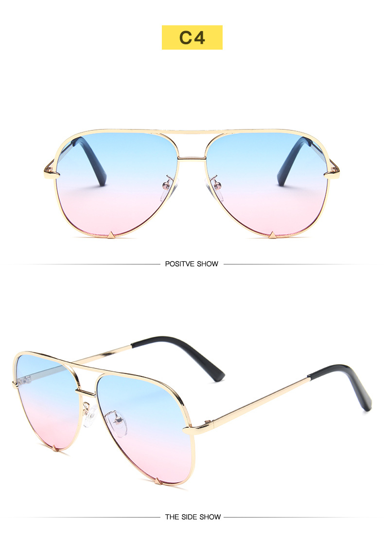 Title 6, Colorful Ocean Film Sunglasses Double Beams Tig...