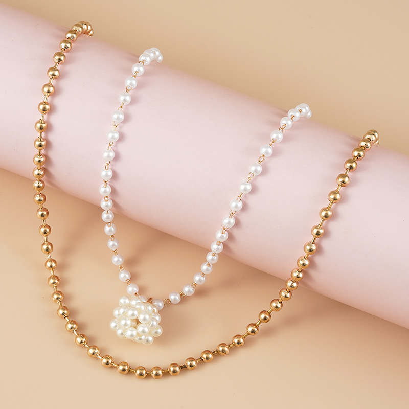 Fashion Exquisite Chain Inlaid Pearl Ladies
