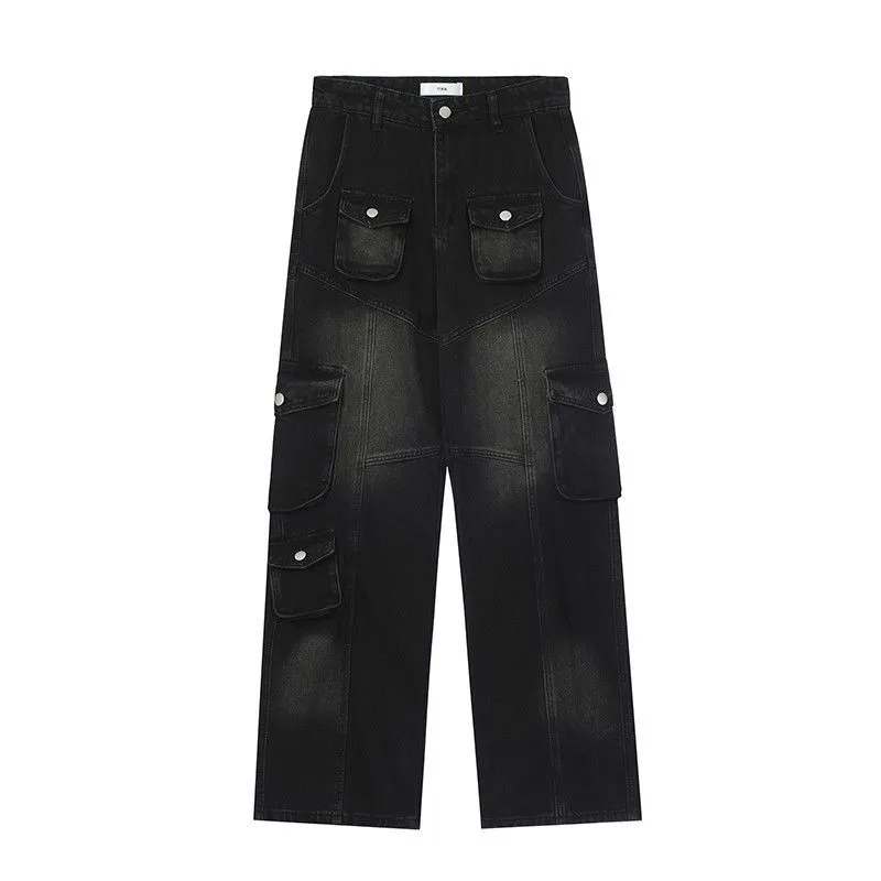 African Jeans Style Denim Pants - Black