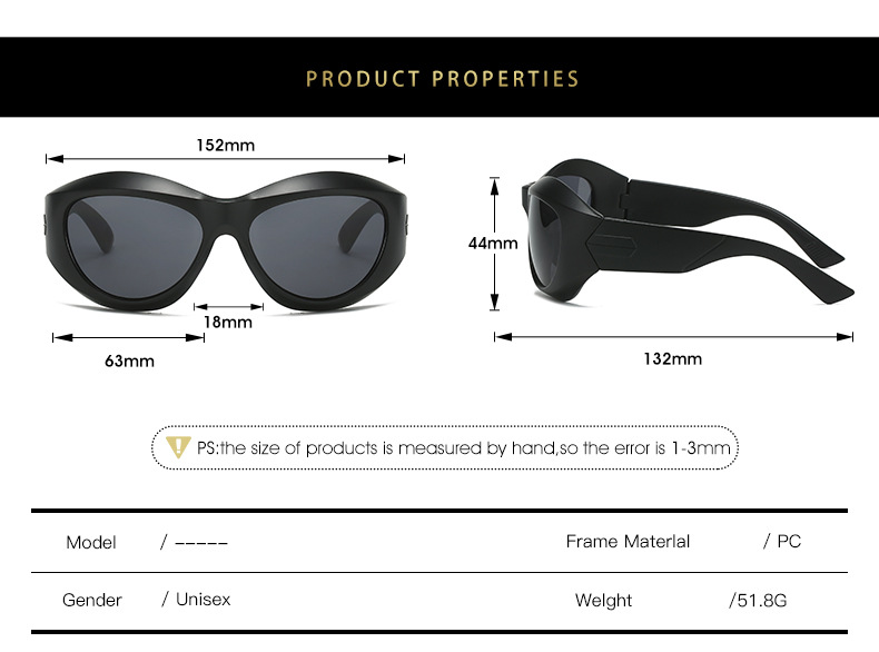 Title 1, New Fashion Large Frame Sunglasses