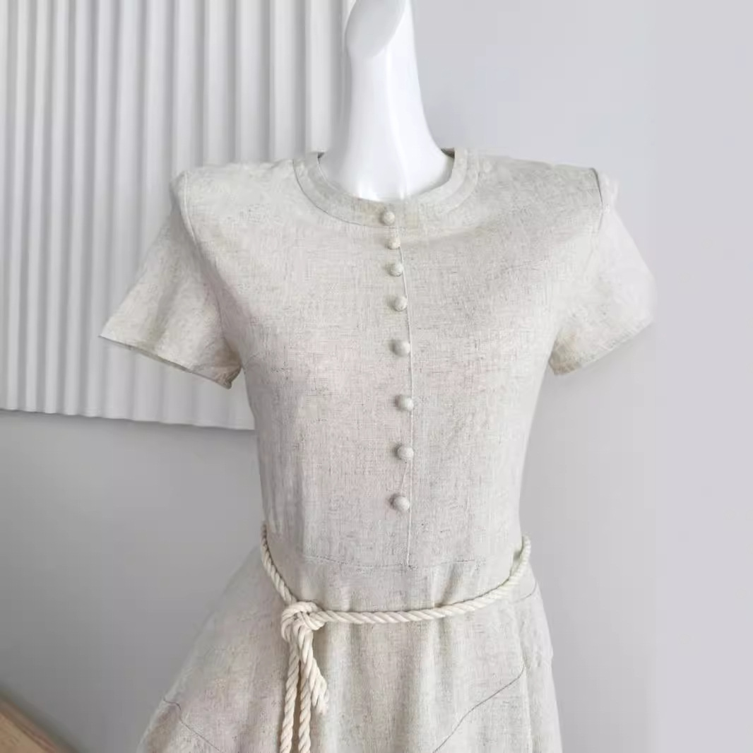 Simple Aesthetic Round Neck Dress Short