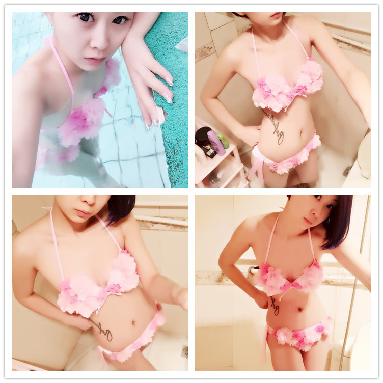 Title 1, Fairy Feminine Bikini Female Flower Small Breas...