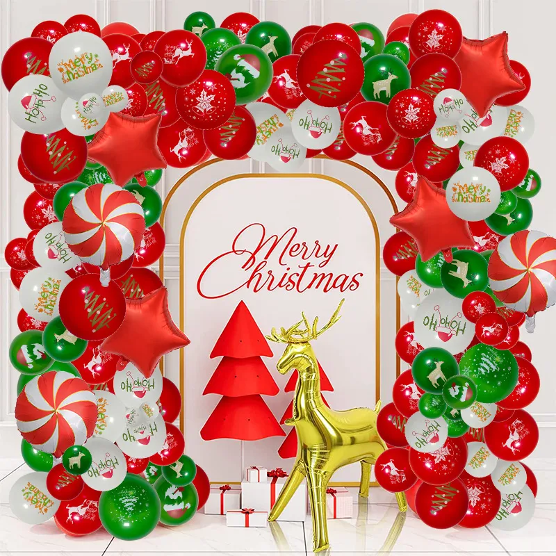 Christmas New Year Balloon Set Festival Decorations Arrangement Props - Christmas Suit Five