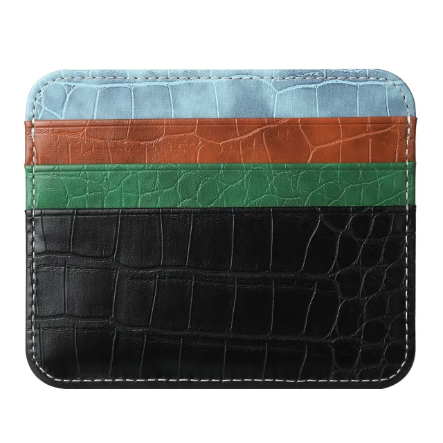 Ultra thin Double sided Large Capacity Leather Card Bag 4Color - Shop at LoveMi