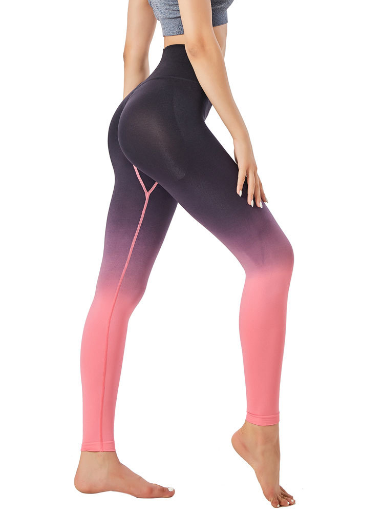 Title 21, Womens peach hip gradient color high-waist yog...