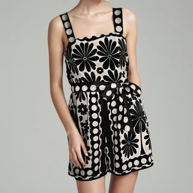 Women's Button Knotted Short Wide leg Jumpsuit Black - Shop at LoveMi