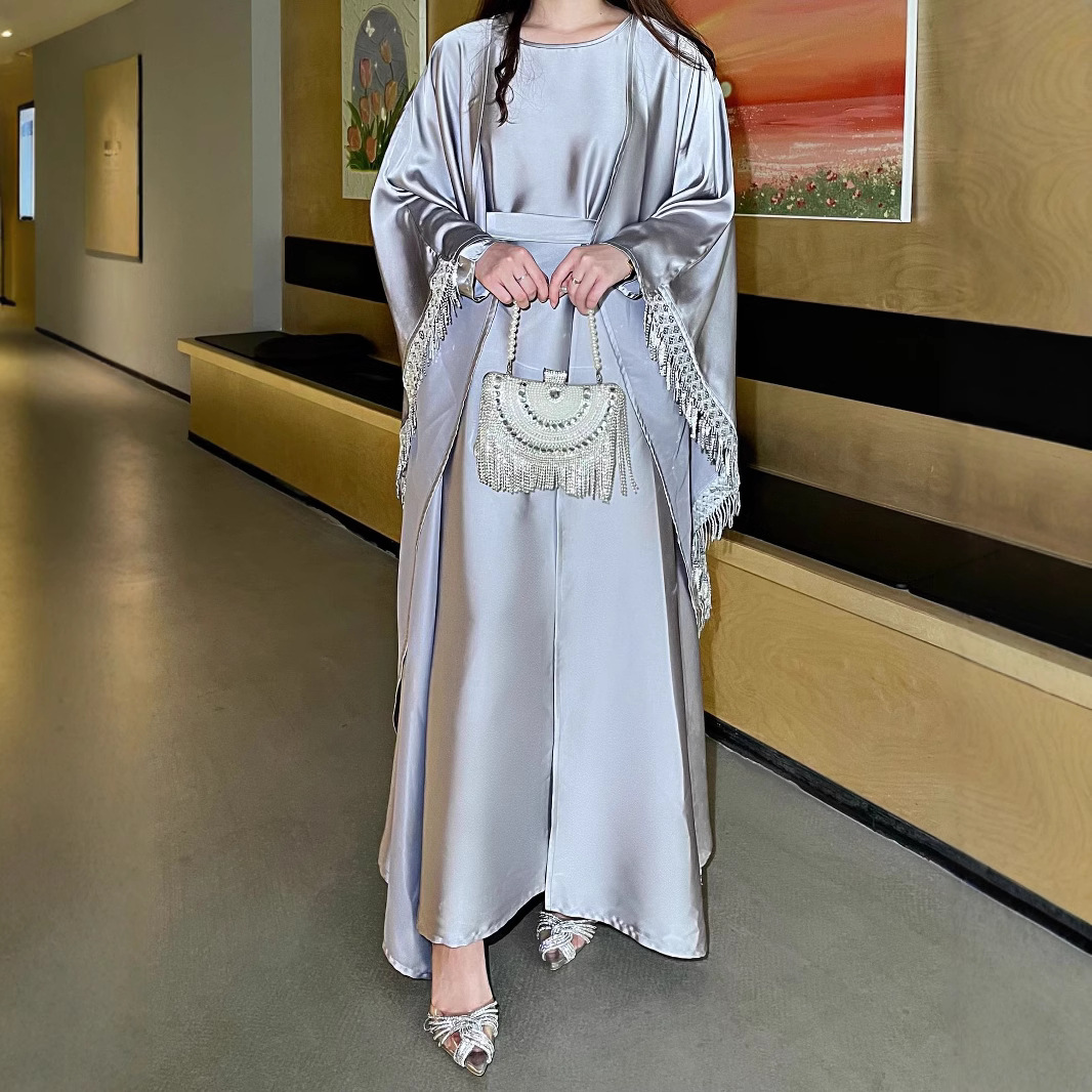 Tassel Dress Women's Robe Two-piece Set