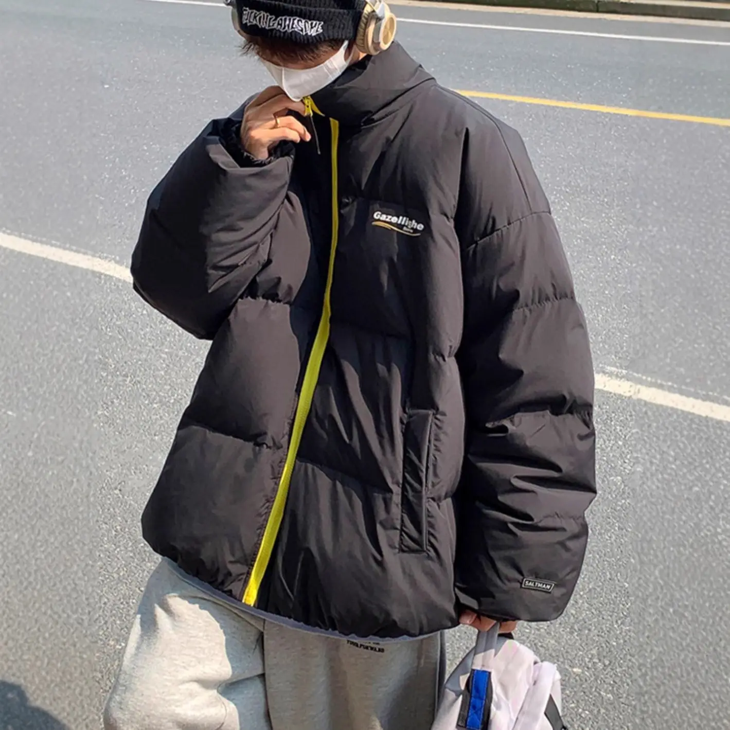Mens Loose Fitting Cotton Jacket