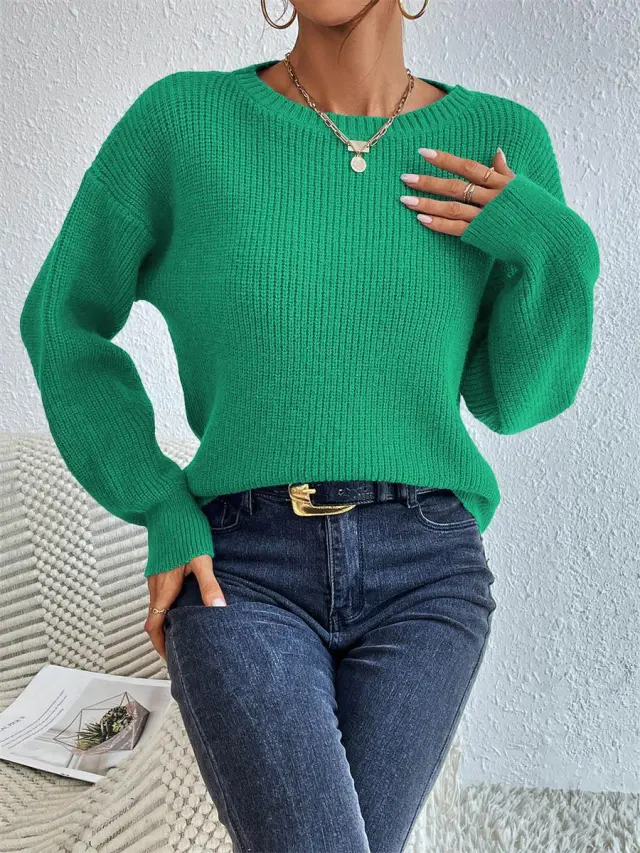 Autumn And Winter New Short Sweater Green - Shop at LoveMi