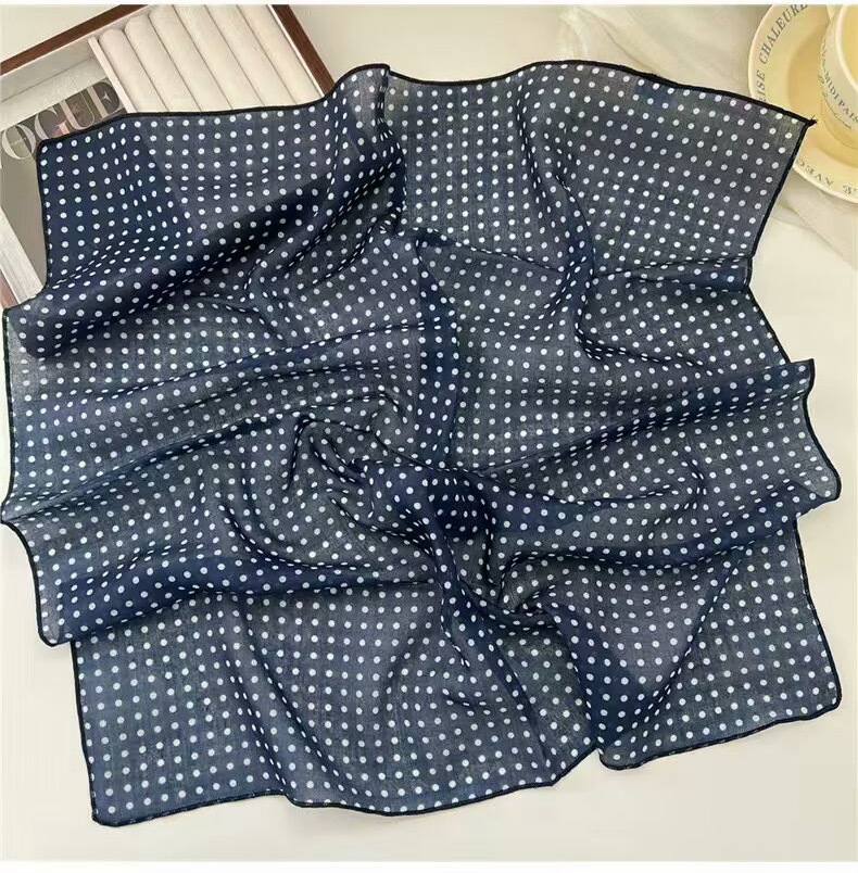 Korean-style Fresh And Delicate Floral Silk Scarf