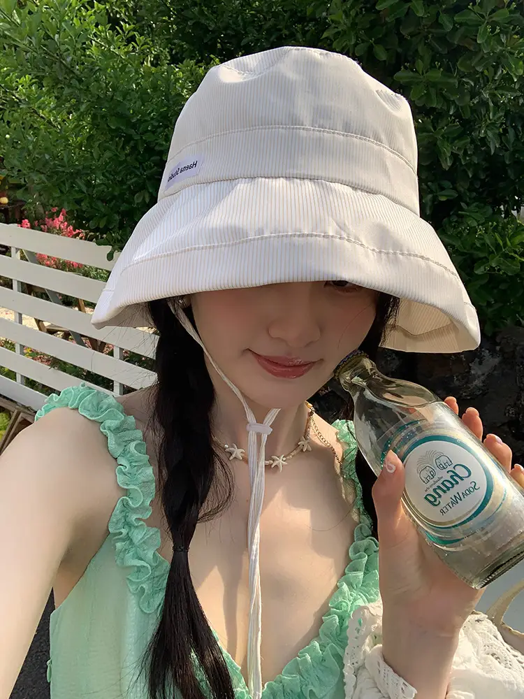 Mint Sweetheart Sun-shade Fisherman Hat Female Big Head Circumference