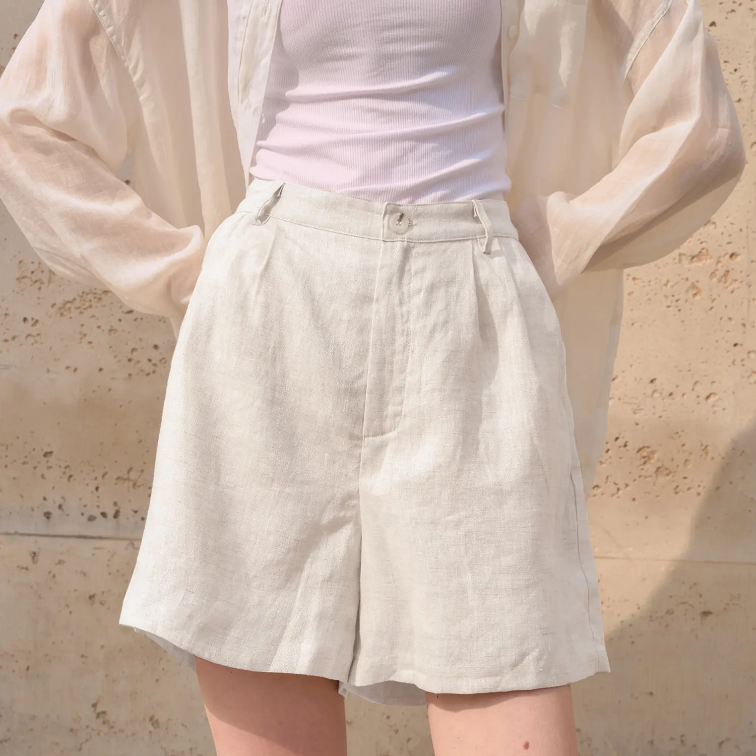 Old Money Style Casual Pants Loose-Fit Womens Linen Trousers