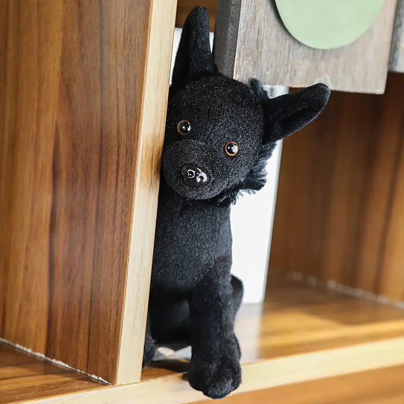 Creative Little Black Dog Plush Toy Doll