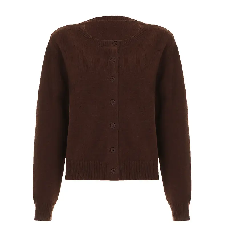 Solid-color Versatile Loose-fitting Knitted Crew Neck