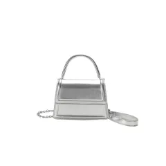 Retro Shoulder Bag Casual Handbag Fashion Simple Crossbody - Silver - View 1