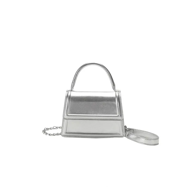 Retro Shoulder Bag Casual Handbag Fashion Simple Crossbody Silver - Shop at LoveMi