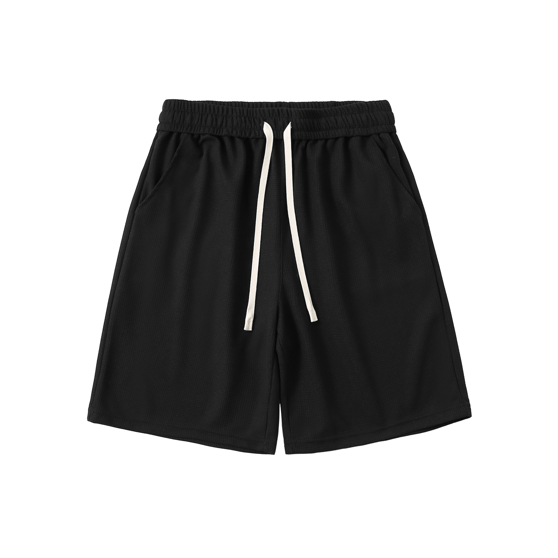 Summer Casual Shorts Waffle Solid Color Shorts