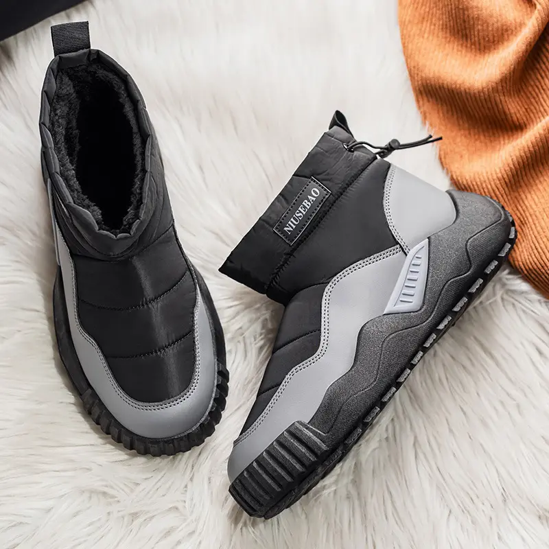 Warm Outdoor Casual Cotton Boots Stylish Mid-top