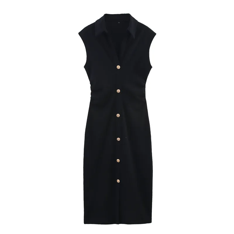 Asymmetric Skirt Fashion Simple Black Shirt Dress - Black
