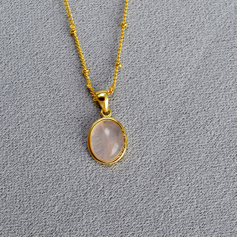 Everyday Elegant Necklace With A Pendant Set With Colorful Natural Stones