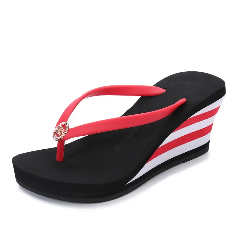 Women's High Heel Slippers Wedge Platform Fashion