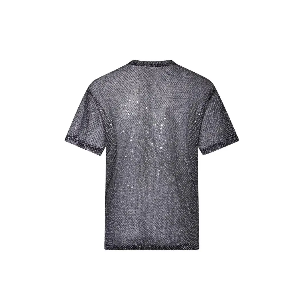 Western Style See-through Mesh Short-sleeved T-shirt For Boys