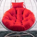 Red Solid Color Red Round Pad