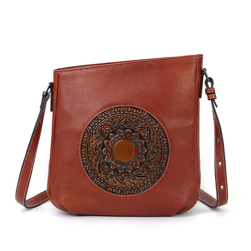 Leather Small Square Crossbody Bag