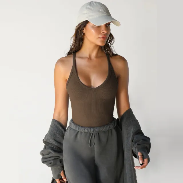 Knitted Vest European And American Women's Clothing Sexy Coffee - Shop at LoveMi