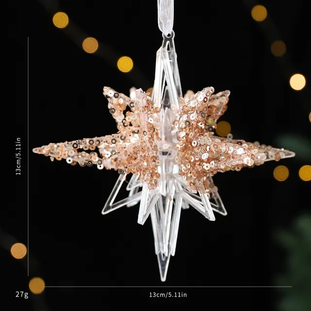Christmas Decorations Sequined Acrylic Pendant Explosion Star - Shop at LoveMi