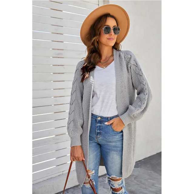 Women's Baggy Coat Sweater Top Slimming Gray - Shop at LoveMi