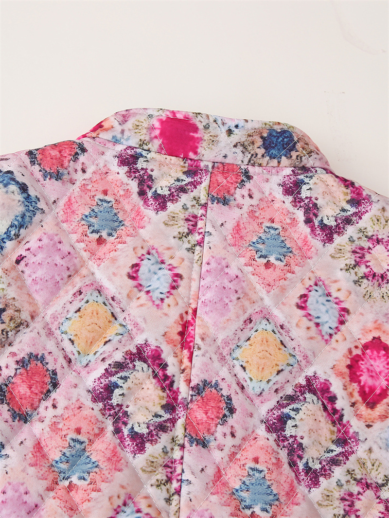 Warm Cotton Padded Crew-Neck Jacket, Lotus Pink Warm Cotton Padded Crew-Neck Jacket, Lotus Pink