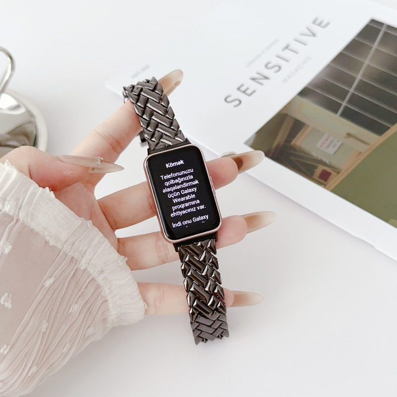 V-shaped Diamond-encrusted Metal Watch Band For Fit 3 8