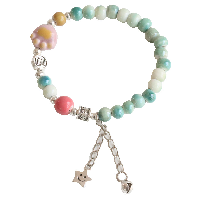 Ceramic Cat's Paw Bracelet Cat Palm Bracelet Ornament