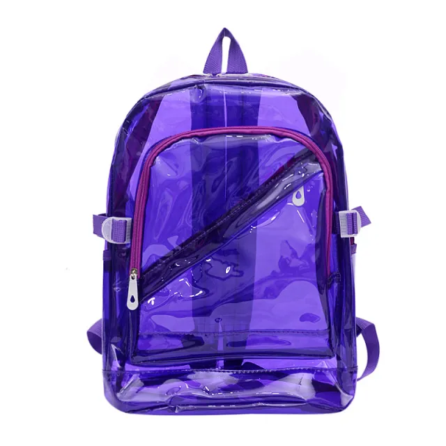 New Backpack Student Schoolbag Transparent Jelly Pack Waterproof Rucksack Plastic Backpack Transparent - Shop at LoveMi