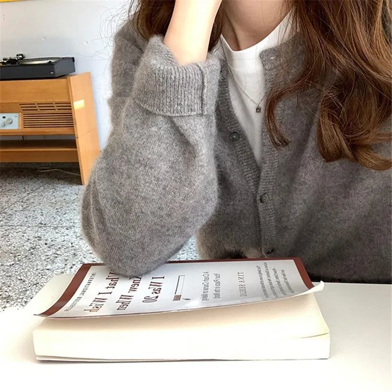 Fall Loose Outer Wear New Sweater Women - Gray