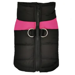 Big Dog Pet Vest Ski Suit Waterproof Cotton Coat Jacket Autumn And Winter Warm Clothing For Pets - Rose Red Ski Suit - View 1