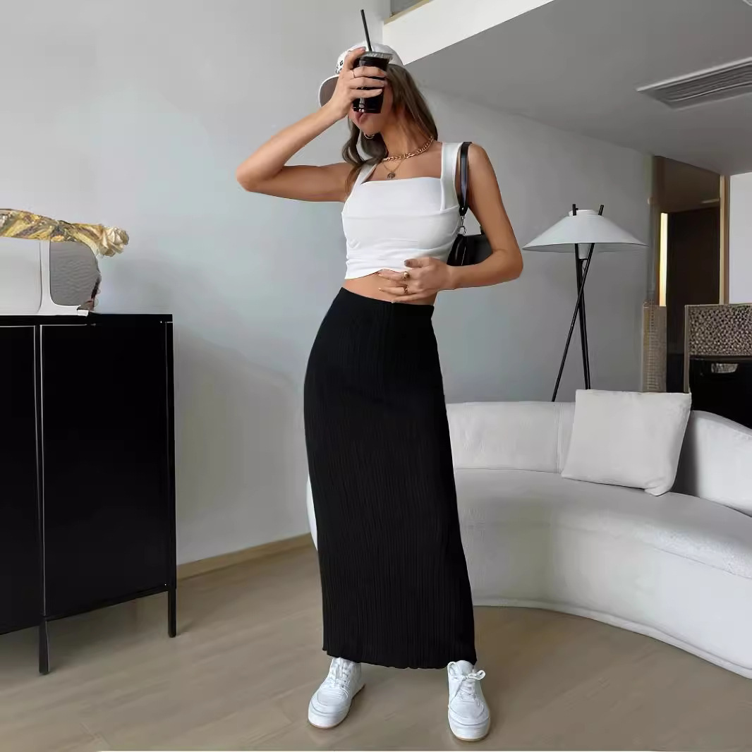 Fashionable Casual Elastic-waist Skirt For Women