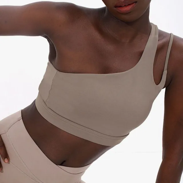Yoga Clothes Camisole With Chest Pad Khaki - Shop at LoveMi