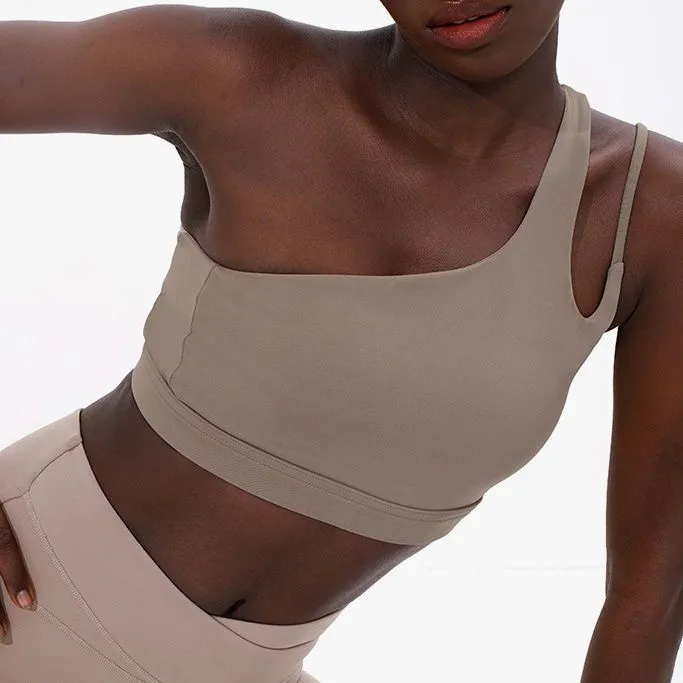 Yoga Clothes Camisole With Chest Pad - Khaki