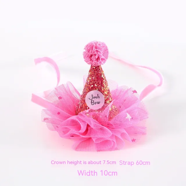 Cat Birthday Hat Bow Tie Flower Party Suit New Pink Hat - Shop at LoveMi
