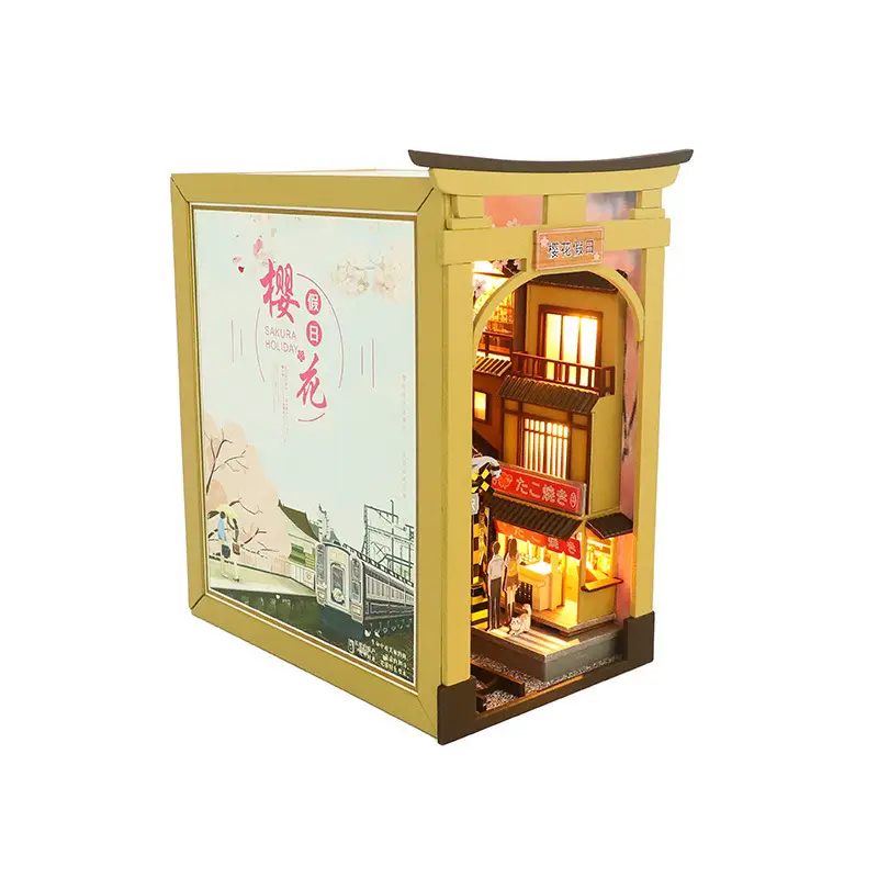 Cottage Cherry Blossom Holiday Three-dimensional Assembled Book Toy Gift For Women