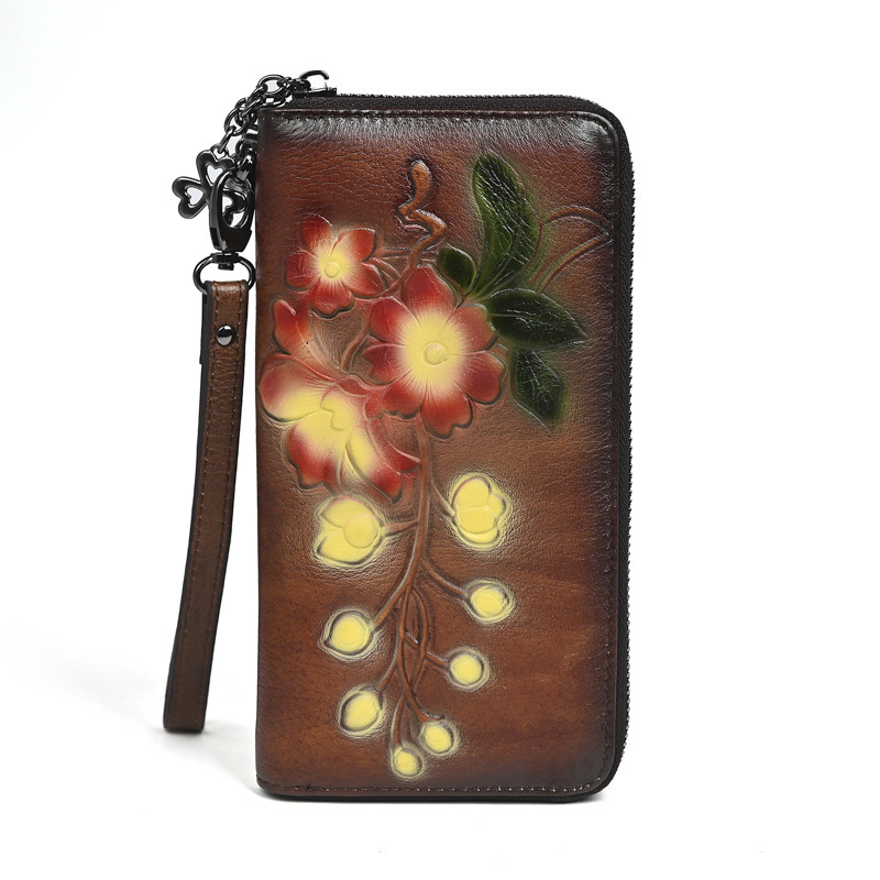 Leather Zip-Around Clutch Wallet, picture 2 of 5