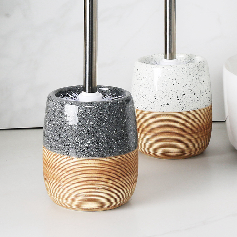 Long-handled Ceramic Toilet Brush Holder