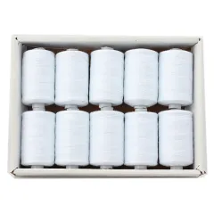 Household Sewing Machine Thread Dacron Thread Customised Colour Small Roll DIY Thread - White - View 1