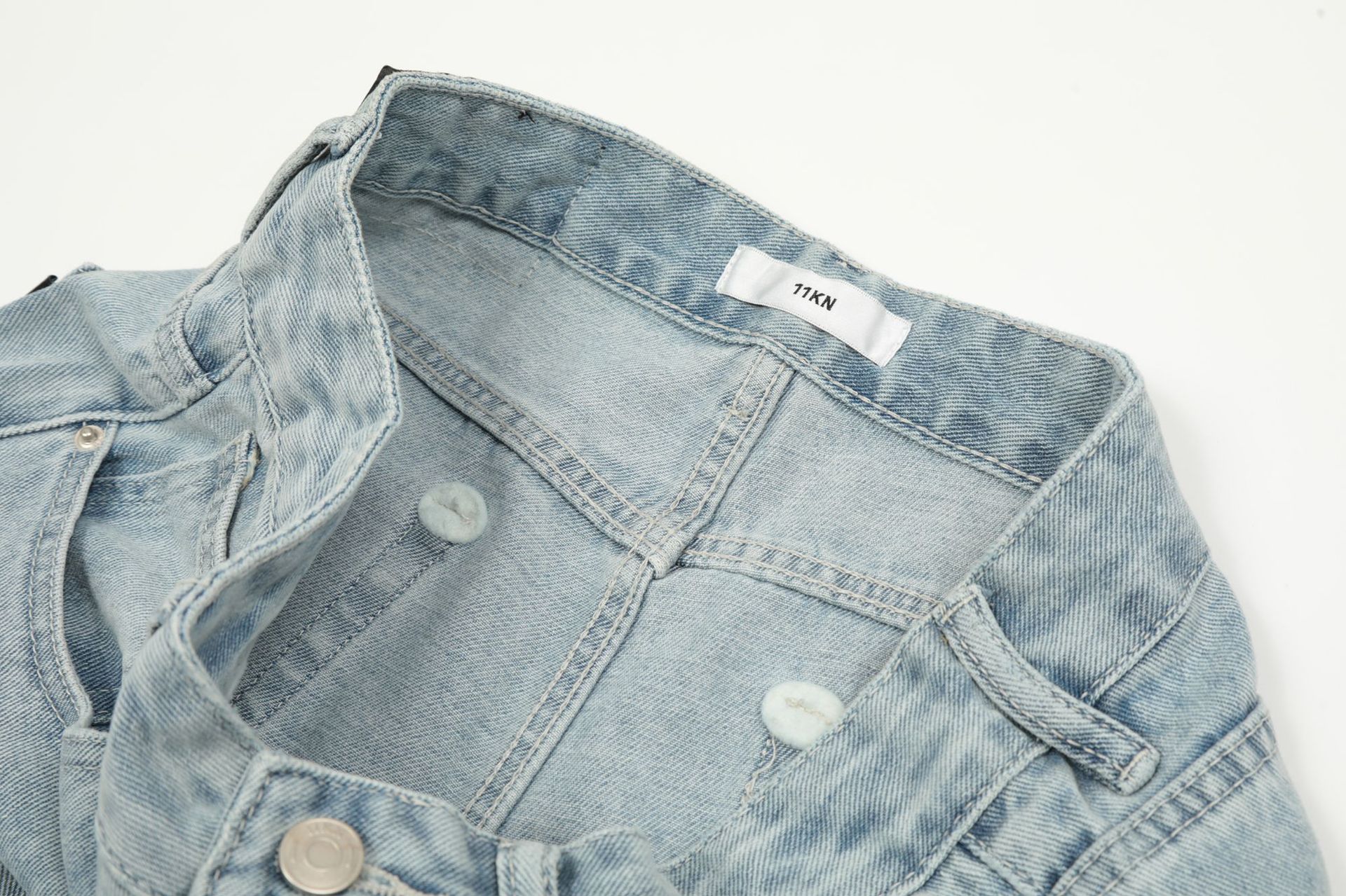 Title 9, Jeans micro flare patchwork American High Stree...