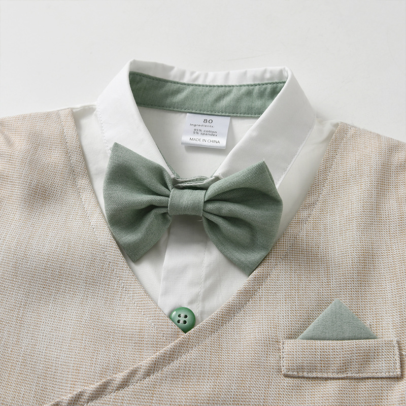 Baby Spring And Autumn Faux Vest Long-sleeve Boys Set 5