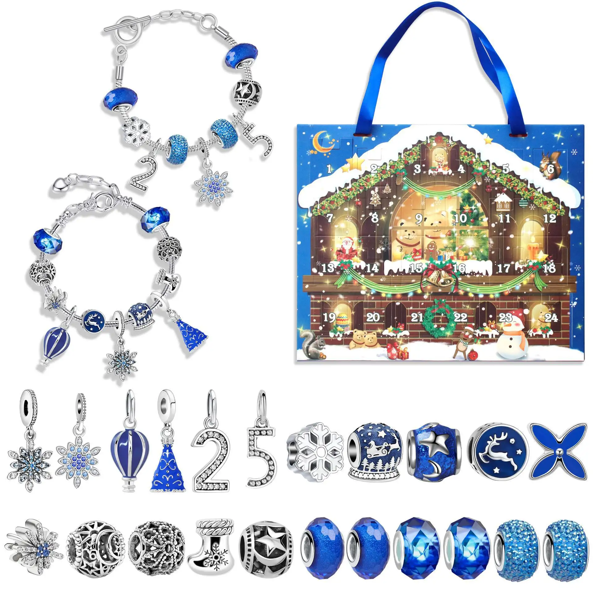 24 Grid Christmas Advent Calendar Countdown Set